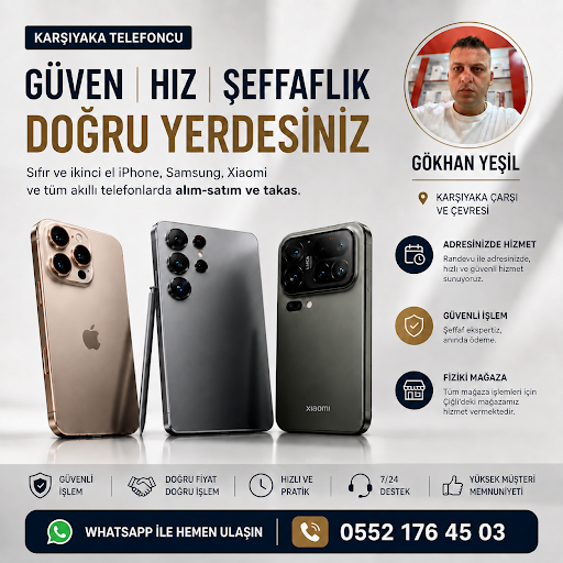Karşıyaka’da telefon alım-satım ve takas işlemlerinde güvenli, hızlı ve şeffaf hizmet.